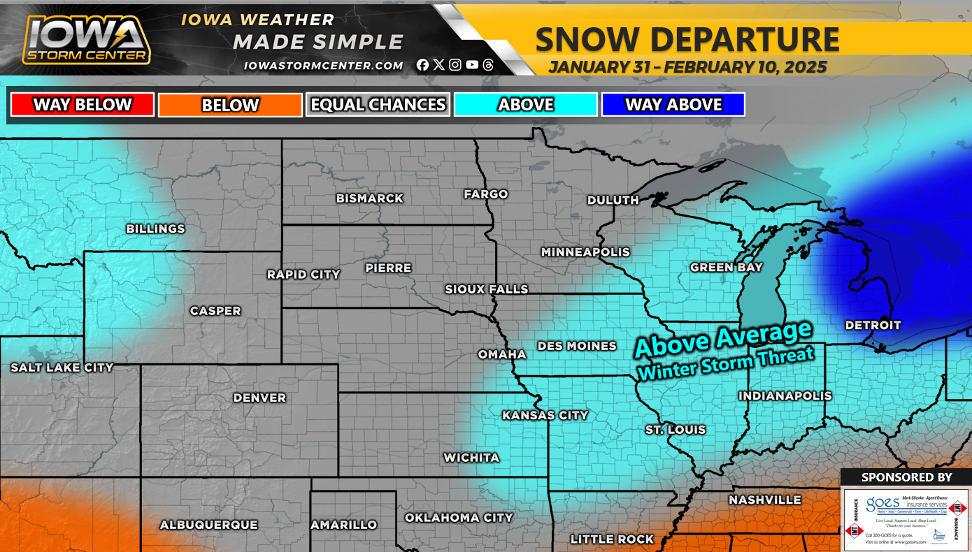 February 2025 Forecast Outlook for Iowa Iowa Storm